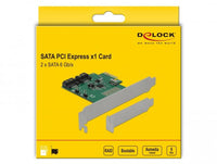 Карта Delock, PCI Express x1 към 2 port SATA, RAID