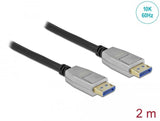 Кабел Delock DisplayPort 2.0 мъжко - DisplayPort мъжко, 2.0м, 10K, 54 Gb/s, Черен