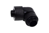 Фитинг Alphacool Eiszapfen, Удължител, 90°, 13/10mm, G1/4, Черен мат