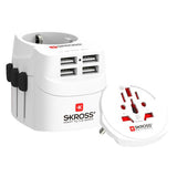 Адаптер SKROSS PRO Light 4 x USB-A, 1.302471, World, Бял
