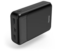 Външна батерия HAMA "Eco Power 10", 10000 mAh, Изходи: 1 x USB-C, 2 x USB-A, черен