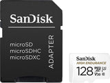 Карта памет SANDISK High Endurance micro SDXC UHS-I, A1, SD Адаптер, 128GB, Class 10, 100Mb/s