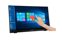 Тъч монитор HANNSPREE HT225HPB, LED, 21.5 inch, Wide, Full HD, Display Port, VGA, HDMI, Черен