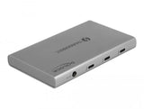 Delock Thunderbolt 4 хъб - 3x Thunderbol 4, 1x USB-A, сив