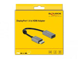 Адаптер Delock, DisplayPort 1.4 мъжко - HDMI женско, 4K 60 Hz (HDR)