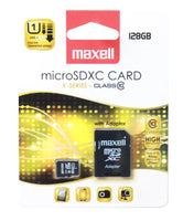 Карта памет Maxell micro SDXC, 128GB, Class 10, Адаптер