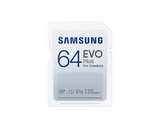 Карта памет Samsung EVO Plus, SD Card, 64GB, Бяла