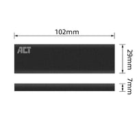 Чекмедже за твърд диск ACT AC1605, M.2 NVMe SSD, USB-C 3.1 Gen2, Черен