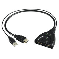 Сплитер HDMI 121776, HDMI мъжко - 2 x HDMI женско, 4K, Черен