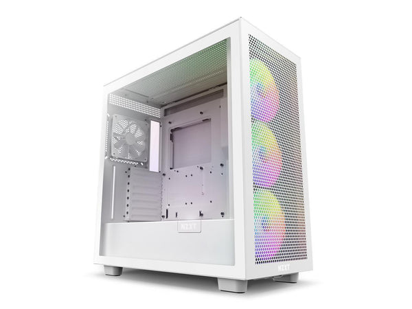 Кутия NZXT H7 Flow RGB Matte White Mid-Tower