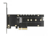 Slot extension card DELOCK 89013, PCI Express X4 to 1 x INTERNAL NVME M.2 KEY M, RGB LED, LOW PROFILE