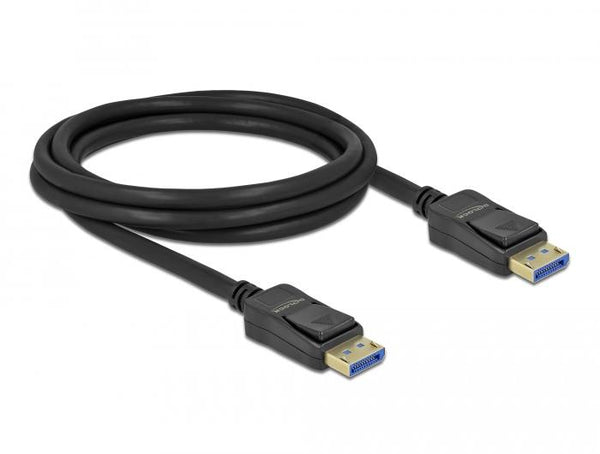 Кабел Delock DisplayPort 2.0 мъжко - DisplayPort мъжко, 2.0м, 10K, Черен