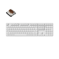 Геймърска механична клавиатура Keychron K5 Pro White QMK/VIA Full-Size Low-Profile Gateron Brown Switches RGB Backlight