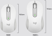 Безжична Мишка Logitech Signature M650 for Business, Бяла