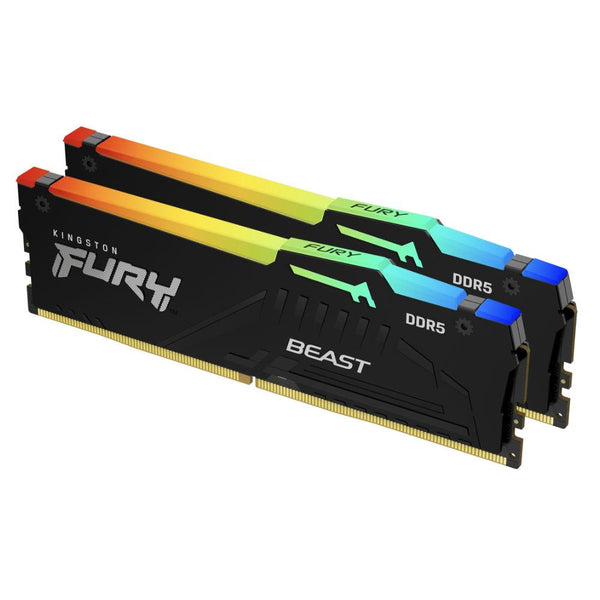 Памет Kingston FURY Beast Black RGB 64GB(2x32GB) DDR5 6000MHz CL36 KF560C36BBEAK2-64