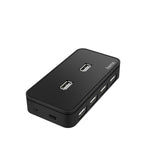 USB HAMA power hub, USB 2.0, 7-port, 480 Mbit / s, black