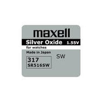 Бутонна батерия сребърна MAXELL SR-516 SW /317/  1.55V