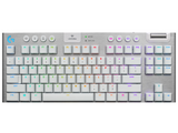 Безжична геймърска механична клавиатура Logitech, G915 TKL White Lightsync RGB, Tactile суичове