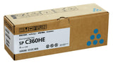 Тонер касета Ricoh SPC360HE, 5000 копия, Cyan