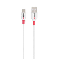 Кабел Skross, USB-C - USB-A 2.0 мъжко, 1.2м, Бял