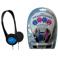 Maxell Kids headphones, small earbears, blue