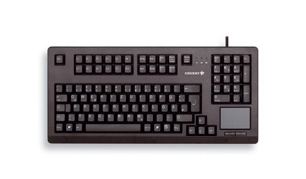 Компактна жична клавиатура CHERRY G80-11900, с touchpad, черна