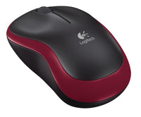 Безжична оптична мишка LOGITECH M185, Червена, USB