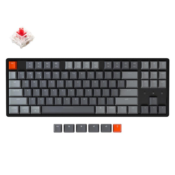 Геймърска Механична клавиатура Keychron K8 Aluminum Hot-Swappable TKL Gateron Optical Red Switch RGB LED ABS