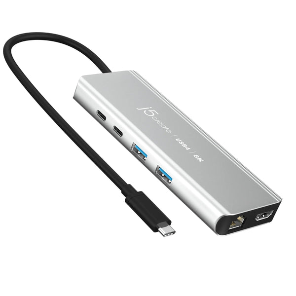 6-портов хъб j5create JCD403, USB4, 8K, Gigabit Ethernet