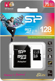 Карта памет Silicon Power Elite, 128GB, Micro SDHC/SDXC, UHS-I, SD Adapter