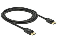 Кабел Delock 83806, DisplayPort мъжко - DisplayPort мъжко, 2.0м, 4K, Черен