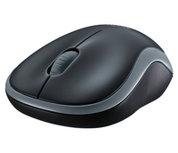 Wireless optical mouse Logitech M185, gray, USB