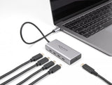 Докинг станция Delock, USB-C - 4 x USB-C, USB-C PD, 85 W, 10 Gbps