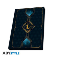 Комплект ABYSTYLE LEAGUE OF LEGENDS - Pck XXL glass + Pin + Notebook "Hextech logo", Многоцветен